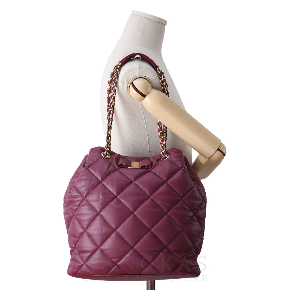 FERRAGAMO(USED)페레가모 바라리본 버킷백